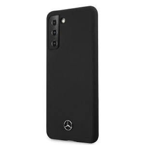 Оригинален твърд гръб MERCEDES Silicone MEHCS21 5GSSILBK - Samsung Galaxy S21 5G черен - Img 2