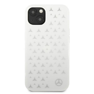 Оригинален твърд гръб MERCEDES Stars MEHCP13MESPWH - iPhone 13 сребърен бял - Img 3
