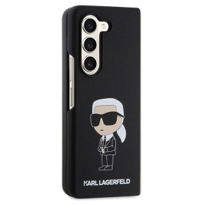 Оригинален твърд калъф KARL LAGERFELD Silicone Ikonik KLHCZFD5SNIKBCK - Samsung Galaxy Z Fold5 черен - Img 5