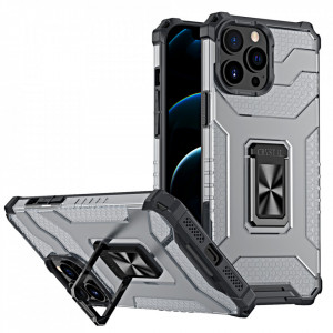 Подсилен гръб със стойка Crystal Ring - iPhone 12 Pro Max черен - Img 1