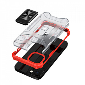 Подсилен гръб със стойка Crystal Ring - iPhone 13 червен - Img 6