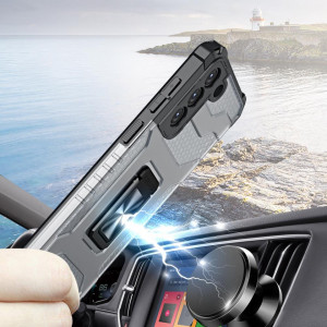 Подсилен гръб със стойка Crystal Ring - Samsung Galaxy S22+ черен - Img 4
