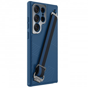 Подсилен гръб с каишка за китка Nillkin Strap - Samsung Galaxy S23 Ultra син - Img 4