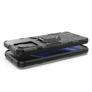 Подсилен гръб с магнитна стойка Ring Armor - OnePlus Ace черен - Img 3