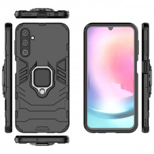 Подсилен гръб с магнитна стойка Ring Armor - Samsung Galaxy A24 черен - Img 3