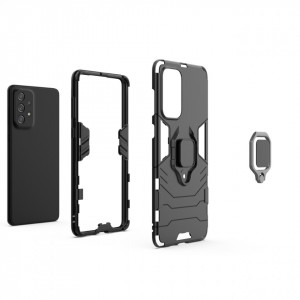 Подсилен гръб с магнитна стойка Ring Armor - Samsung Galaxy A73 5G черен - Img 2