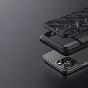 Подсилен гръб с подвижно покритие за камерата NILLKIN Adventruer - iPhone 13 Pro Max син - Img 9