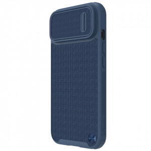 Подсилен гръб с подвижно покритие за камерата NILLKIN Textured S MagSafe - iPhone 14 син - Img 2