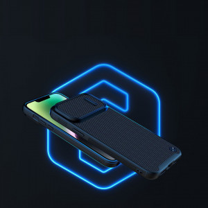 Подсилен гръб с подвижно покритие за камерата NILLKIN Textured S MagSafe - iPhone 14 зелен - Img 7