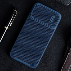 Подсилен гръб с подвижно покритие за камерата NILLKIN Textured S - iPhone 14 Pro Max тъмнозелен - Img 14