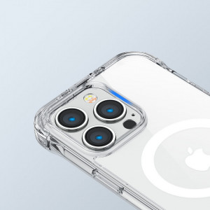 Подсилен гръб JOYROOM Defender със стойка MagSafe - iPhone 14 Plus прозрачен - Img 4
