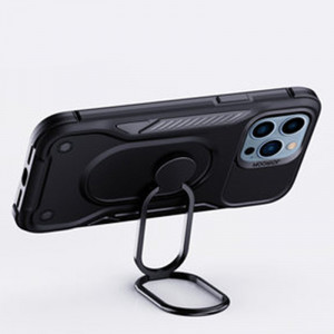 Подсилен гръб JOYROOM Dual Hinge с ринг стойка - iPhone 14 Pro черен - Img 9