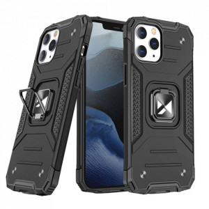 Подсилен гръб WOZINSKY Ring Armor със стойка - iPhone 13 Pro черен - Img 1