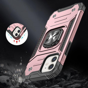 Подсилен гръб WOZINSKY Ring Armor със стойка - iPhone 14 розов - Img 7