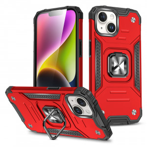Подсилен гръб WOZINSKY Ring Armor със стойка - iPhone 15 червен - Img 1