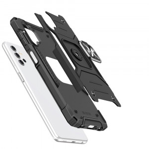 Подсилен гръб WOZINSKY Ring Armor със стойка - Samsung Galaxy A32 черен - Img 3