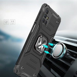 Подсилен гръб WOZINSKY Ring Armor със стойка - Samsung Galaxy M31s син - Img 4