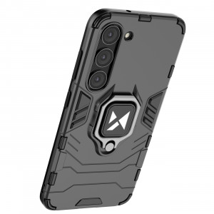 Подсилен гръб WOZINSKY Ring Armor със стойка - Samsung Galaxy S23+ черен - Img 13