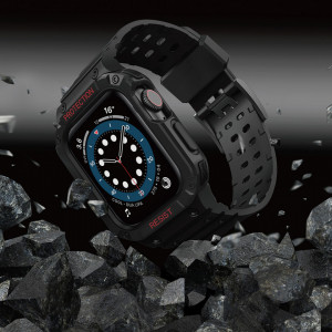 Подсилен калъф за корпус с каишка Protect - Apple Watch 41mm Series 9 / 41mm Series 8 / 41mm Series 7 / 40mm Series 6 / 40mm SE / 40mm Series 5 / 40mm Series 4 / 38mm Series 3 / 38mm Series 2 черен - Img 6