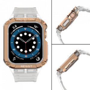 Подсилен калъф за корпус с каишка Protect - Apple Watch 41mm Series 9 / 41mm Series 8 / 41mm Series 7 / 40mm Series 6 / 40mm SE / 40mm Series 5 / 40mm Series 4 / 38mm Series 3 / 38mm Series 2 розов - Img 4