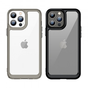 Прозрачен гръб с гел рамка Outer Space - iPhone 13 Pro Max червен - Img 9