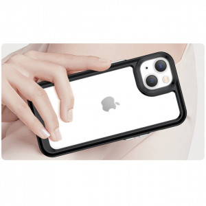Прозрачен гръб с гел рамка Outer Space - iPhone 14 черен - Img 4