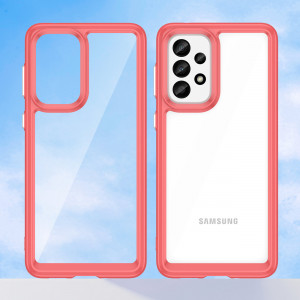 Прозрачен гръб с гел рамка Outer Space - Samsung Galaxy A33 5G червен - Img 9