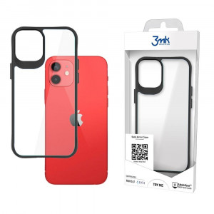Прозрачен гръб с черна рамка 3mk Satin Armor+ - iPhone 12 mini