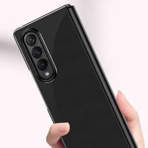 Прозрачен калъф с цветна рамка Plating - Samsung Galaxy Z Fold4 розов - Img 4