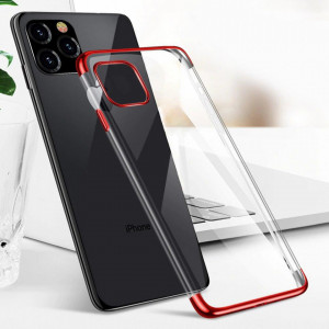 Прозрачен силиконов гръб с цветен кант Clear Color - Xiaomi Poco M3 / Redmi 9T червен - Img 7