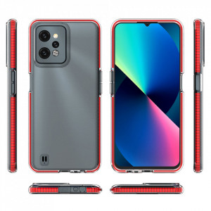 Прозрачен силиконов гръб с цветен кант Spring - Realme C31 черен - Img 2