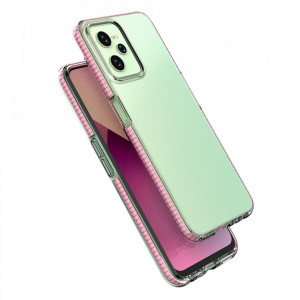 Прозрачен силиконов гръб с цветен кант Spring - Realme C35 черен - Img 4