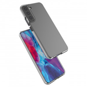 Прозрачен силиконов гръб с цветен кант Spring - Samsung Galaxy S22+ черен - Img 4