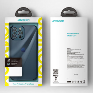 Прозрачен силиконов гръб JOYROOM Chery Mirror с цветна рамка - iPhone 13 Pro (JR-BP908) сребрист - Img 5