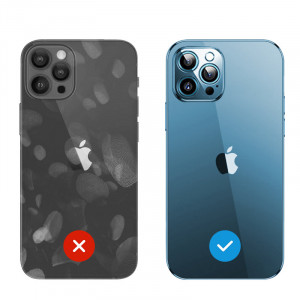 Прозрачен силиконов гръб JOYROOM Chery Mirror с цветна рамка - iPhone 13 Pro (JR-BP908) сребрист - Img 12