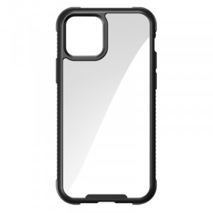 Прозрачен твърд гръб с рамка JOYROOM Frigate - iPhone 12 Pro Max черен - Img 1