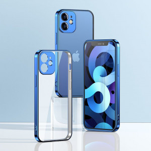 Прозрачен ултратънък гръб JOYROOM New Beauty с цветна рамка - iPhone 12 Pro черен - Img 6