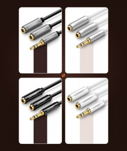 Разклонител за слушалки UGREEN мини жак 3.5mm към 2x мини жак 3.5mm 25cm (20816) черен - Img 10