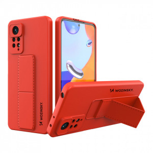 Силиконов гръб със стойка WOZINSKY Kickstand - Xiaomi Redmi Note 11 Pro / 11 Pro 5G / 11E Pro червен - Img 1