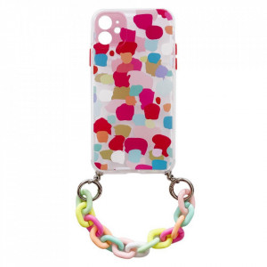 Силиконов гръб с верига Color Chain - Samsung Galaxy S20 FE / S20 FE 5G / S20 FE 2022 дизайн 2 - Img 1