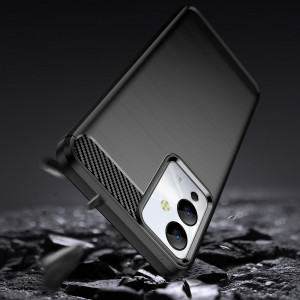 Силиконов гръб Carbon - Infinix Note 12i черен - Img 3