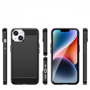 Силиконов гръб Carbon - iPhone 14 Plus черен - Img 2