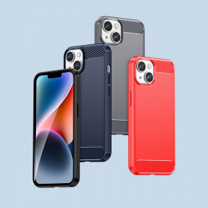 Силиконов гръб Carbon - iPhone 14 Plus черен - Img 12