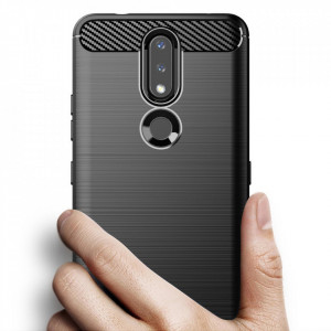 Силиконов гръб Carbon - Nokia 2.4 черен - Img 2