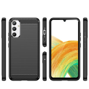Силиконов гръб Carbon - Realme 10 Pro черен - Img 2