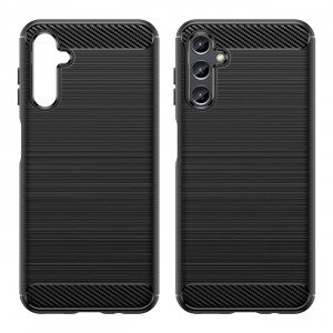 Силиконов гръб Carbon - Samsung Galaxy A14 / A14 5G черен - Img 3