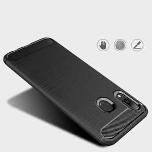 Силиконов гръб Carbon - Samsung Galaxy A20 / A30 черен - Img 4