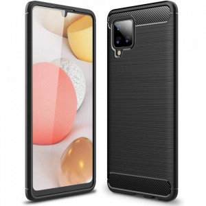 Силиконов гръб Carbon - Samsung Galaxy A42 5G черен - Img 1