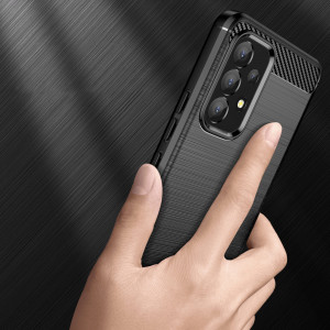 Силиконов гръб Carbon - Samsung Galaxy A53 5G черен - Img 3