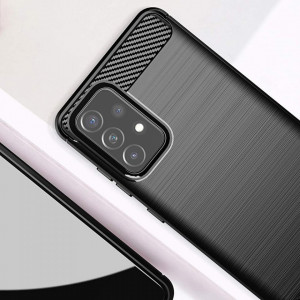Силиконов гръб Carbon - Samsung Galaxy A72 черен - Img 3
